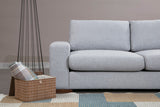 Corner sofa run light gray