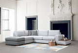 Corner sofa run light gray