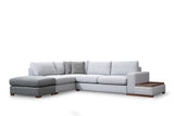 Corner sofa run light gray