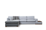 Corner sofa run light gray