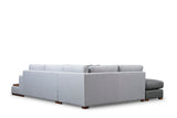 Corner sofa run light gray