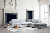 Corner sofa run light gray