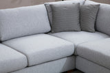 Corner sofa run light gray