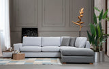 Corner sofa run light gray