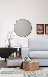 Corner sofa run light gray