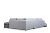 Corner sofa run light gray