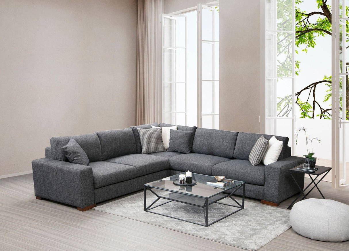 Corner sofa run anthracite