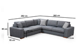 Corner sofa run anthracite