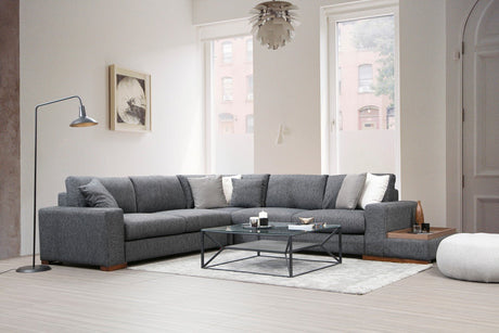 Corner sofa run anthracite