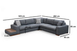 Corner sofa run anthracite