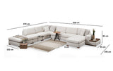 Corner sofa run beige