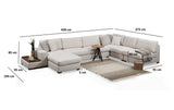 Corner sofa run beige