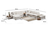 Corner sofa run beige