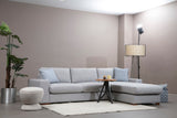 Corner sofa run light gray