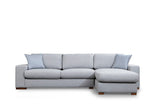 Corner sofa run light gray