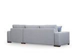 Corner sofa run light gray