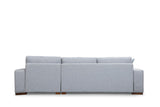 Corner sofa run light gray