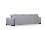 Corner sofa run light gray