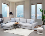 Corner sofa run light gray