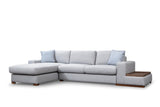 Corner sofa run light gray