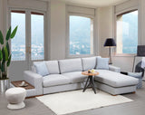 Corner sofa run light gray