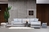 Corner sofa run light gray