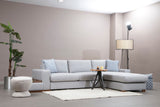 Corner sofa run light gray