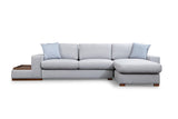 Corner sofa run light gray