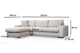 Corner sofa run beige