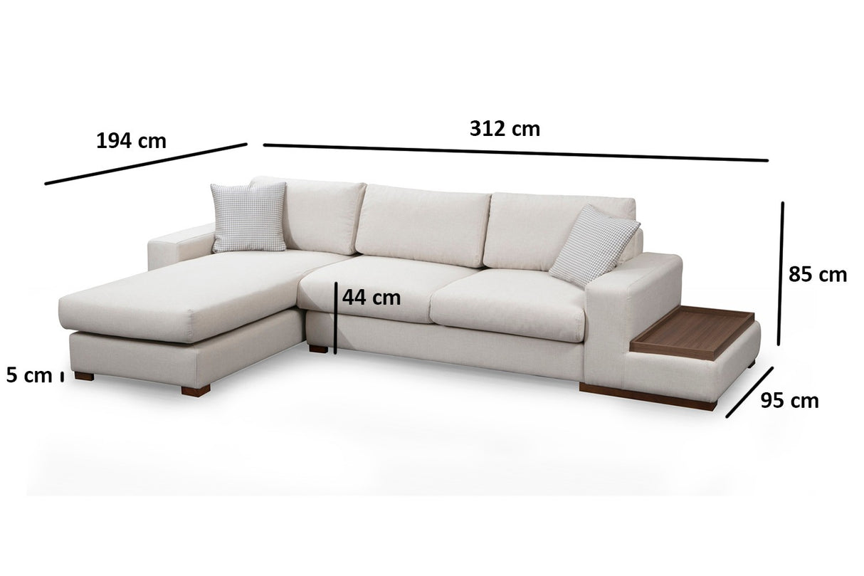 Corner sofa run beige