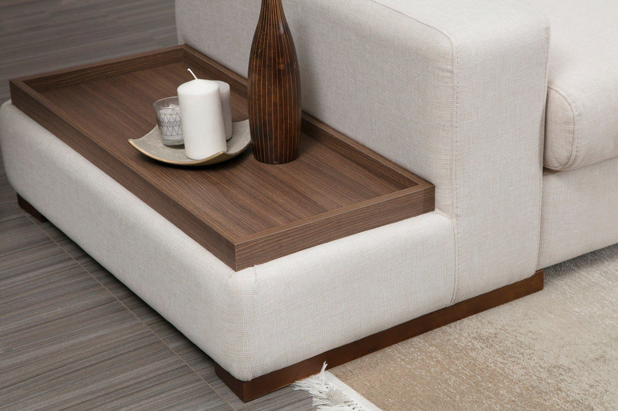 Corner sofa run beige