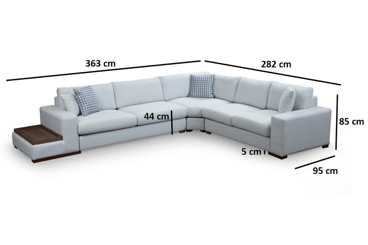 Corner sofa run beige