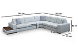 Corner sofa run beige