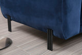 Corner sofa with sleep function on the right image navy blue