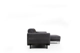 Corner sofa with sleeping function on the right image anthracite