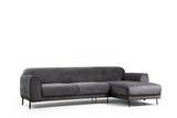 Corner sofa with sleeping function on the right image anthracite