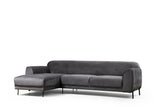 Corner sofa with sleeping function on the left image anthracite