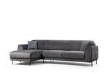 Corner sofa with sleeping function on the left image anthracite