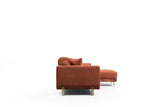 Corner sofa with sleep function on the right image cinnamon