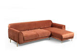 Corner sofa with sleep function on the right image cinnamon