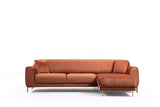 Corner sofa with sleep function on the right image cinnamon