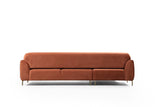 Corner sofa with sleeping function on the left image cinnamon