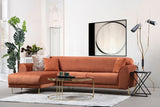 Corner sofa with sleeping function on the left image cinnamon