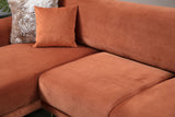 Corner sofa with sleeping function on the left image cinnamon