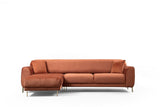 Corner sofa with sleeping function on the left image cinnamon