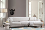 Corner sofa with sleep function on the right image beige