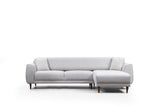 Corner sofa with sleep function on the right image beige