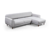 Corner sofa with sleep function on the right image beige