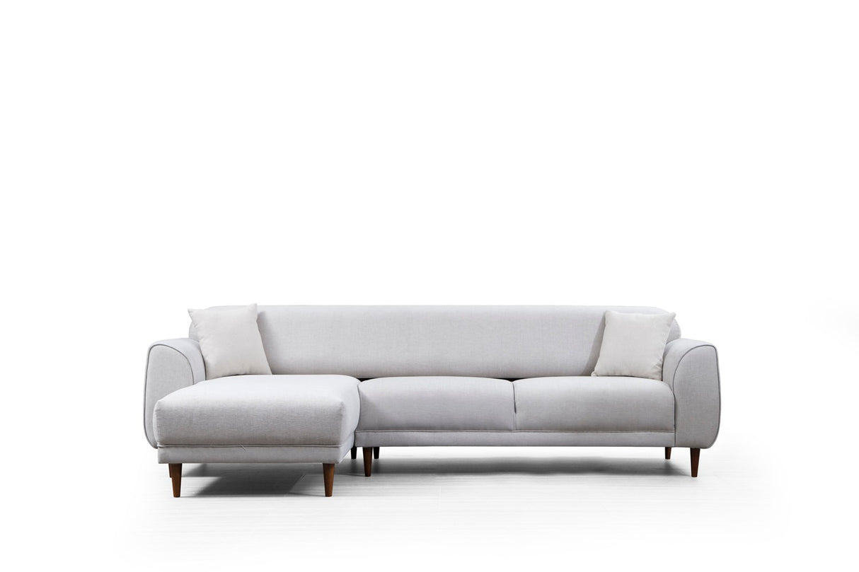 Corner sofa with sleeping function on the left Image Beige