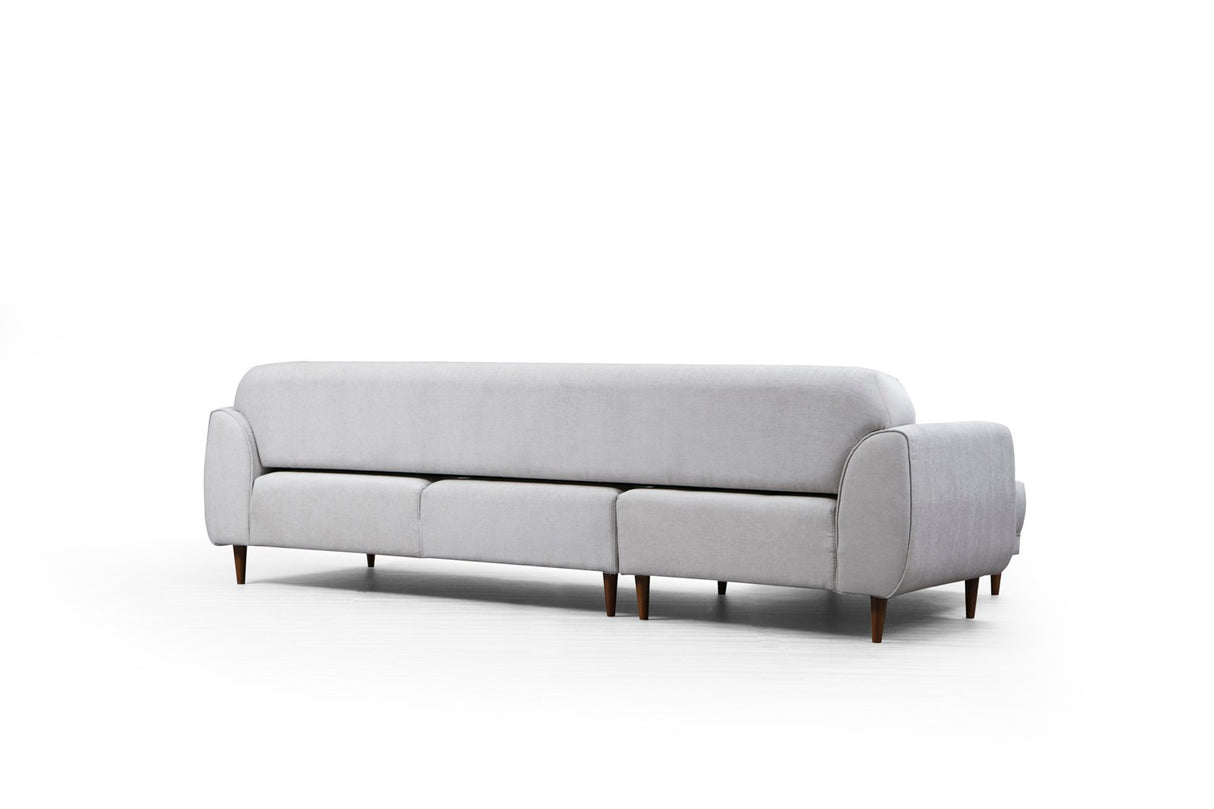 Corner sofa with sleeping function on the left Image Beige